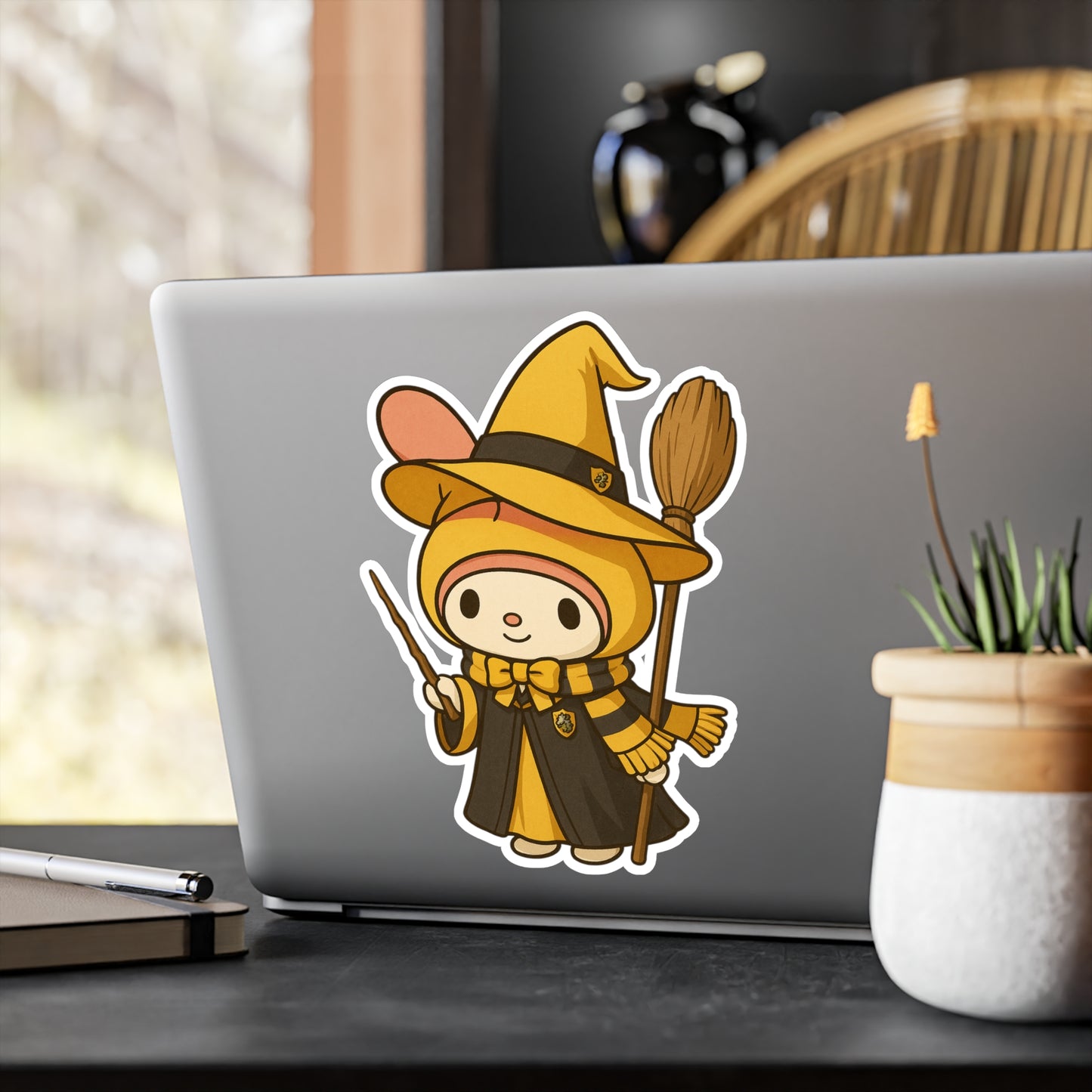 Charming Wizard Sticker -Hufflepuff