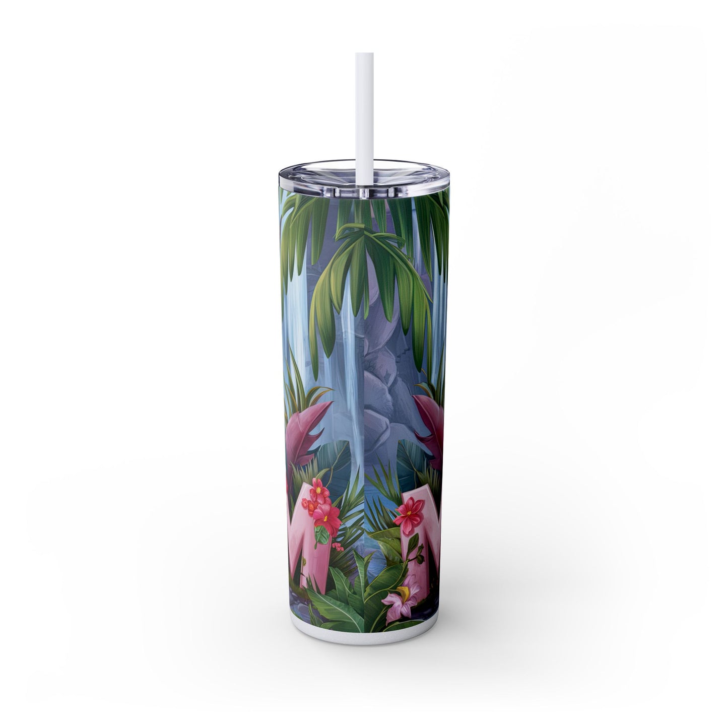 Cute Highland Cow Skinny Tumbler with Straw - 20oz