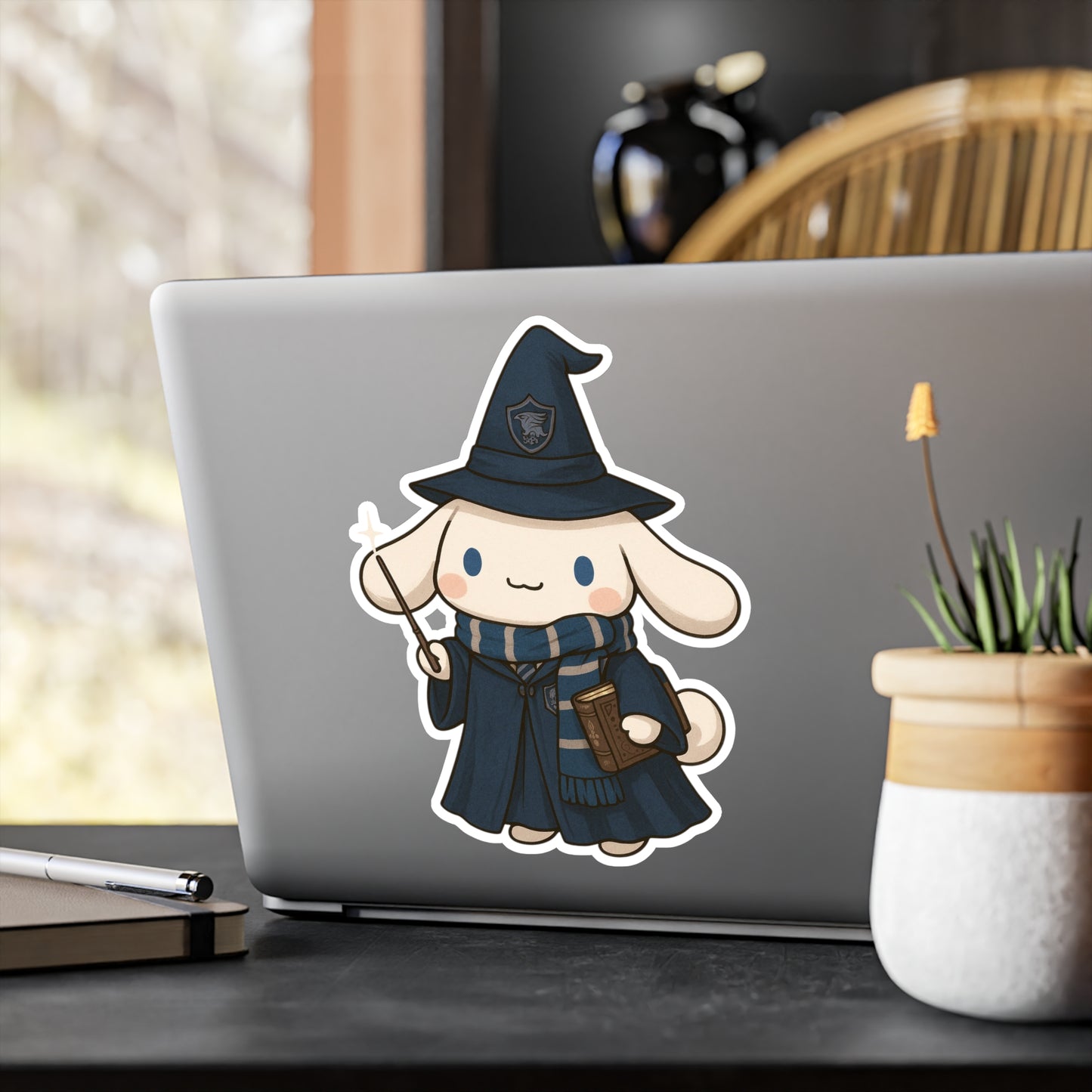 Cute Wizard Bunny Kiss-Cut Vinyl