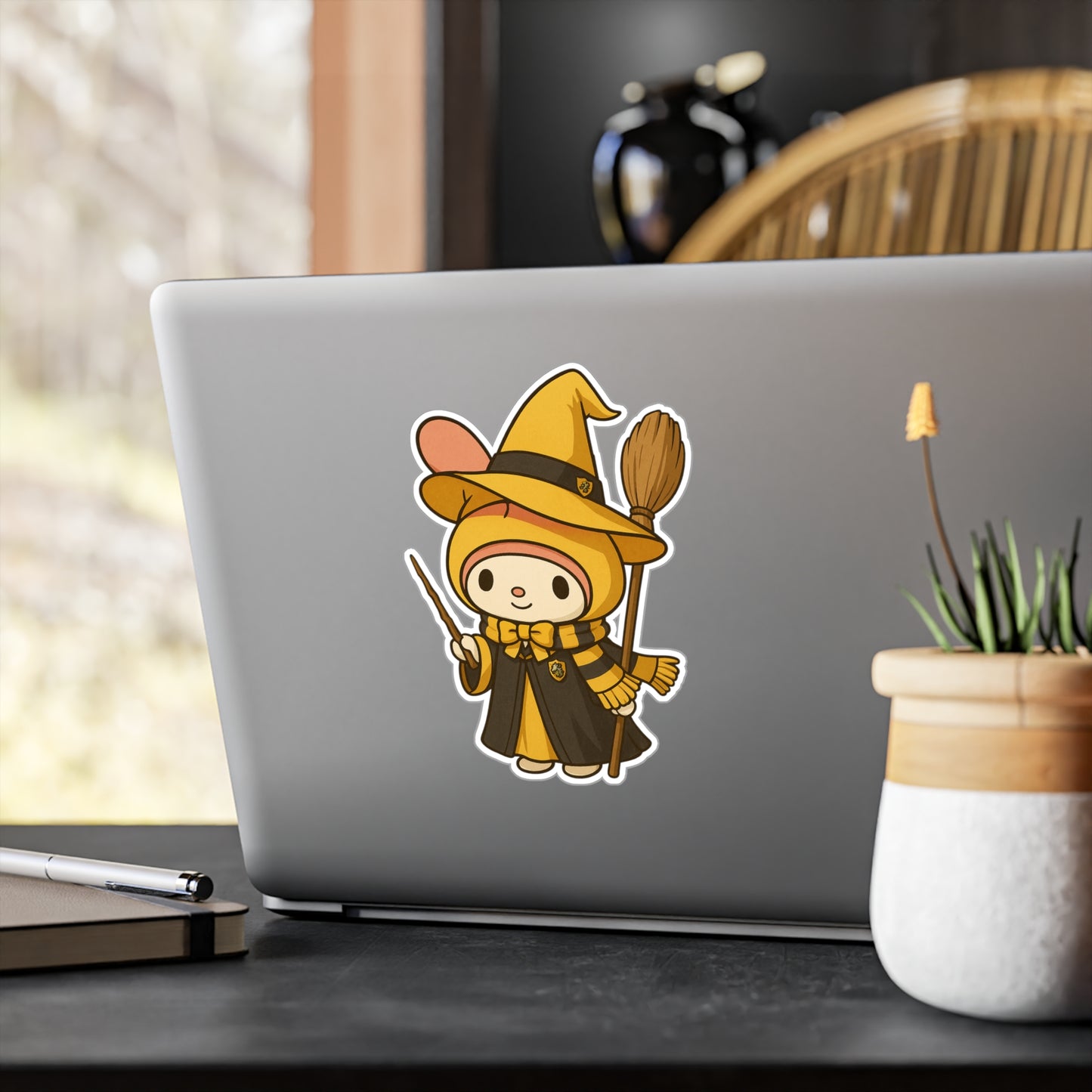 Charming Wizard Sticker -Hufflepuff