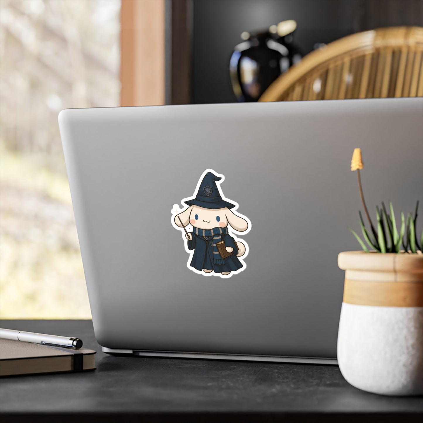 Cute Wizard Bunny Kiss-Cut Vinyl