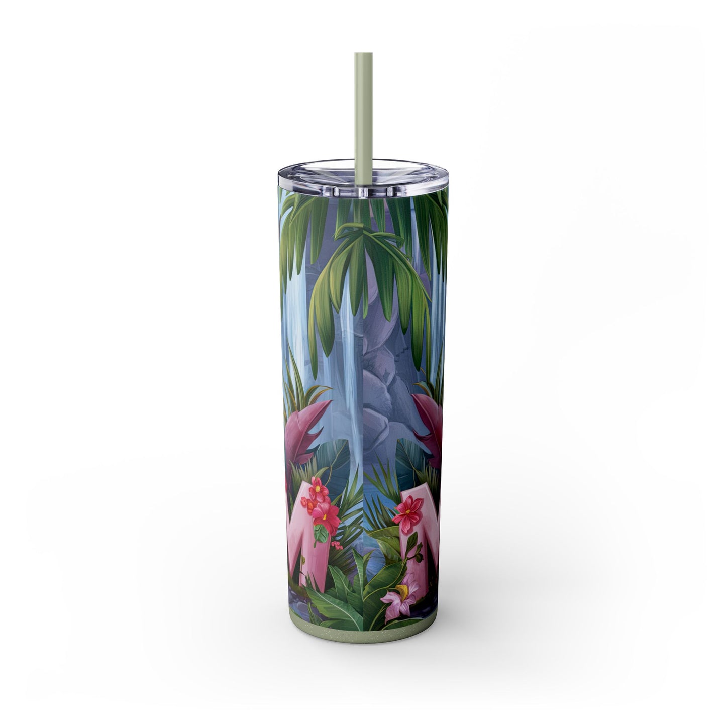 Cute Highland Cow Skinny Tumbler with Straw - 20oz