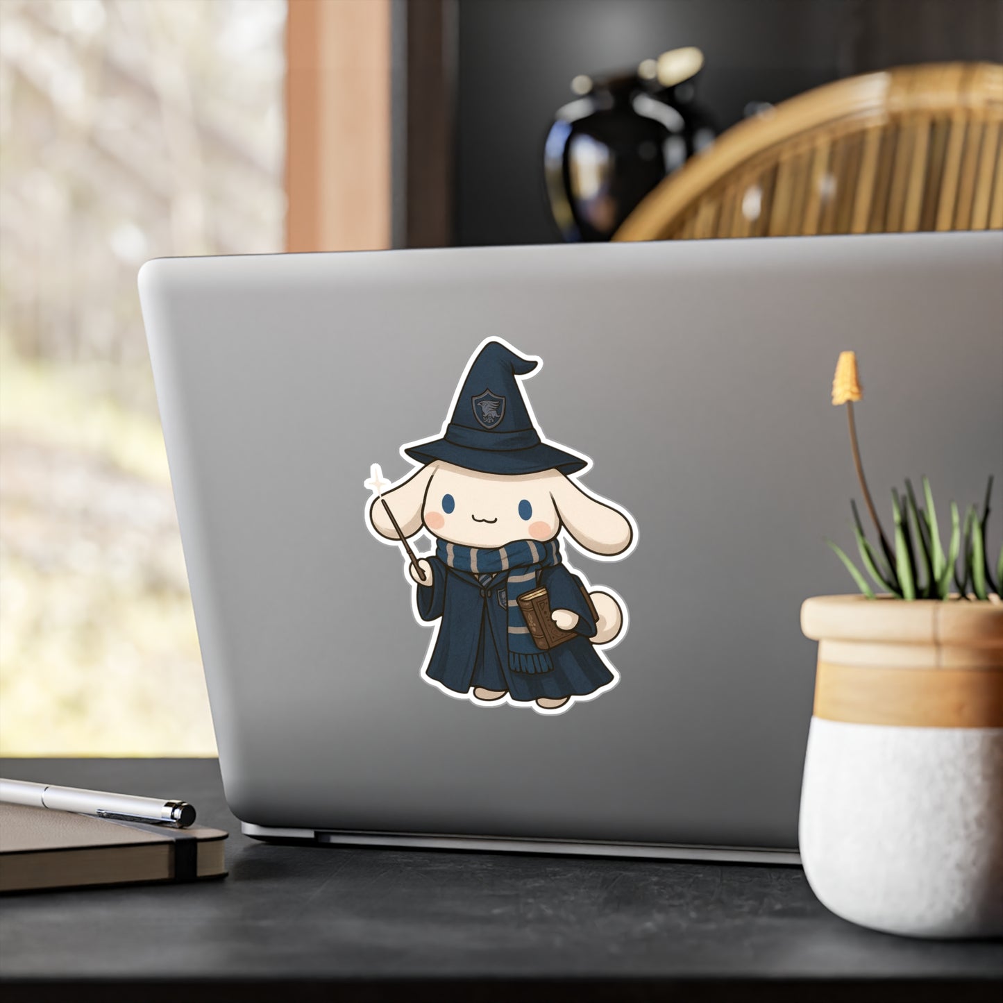 Cute Wizard Bunny Kiss-Cut Vinyl