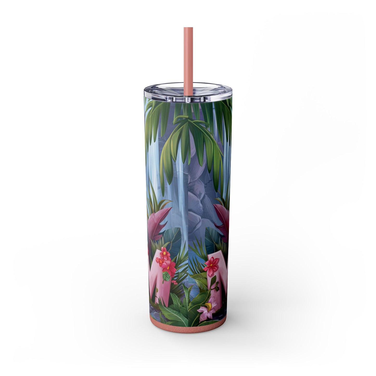 Cute Highland Cow Skinny Tumbler with Straw - 20oz