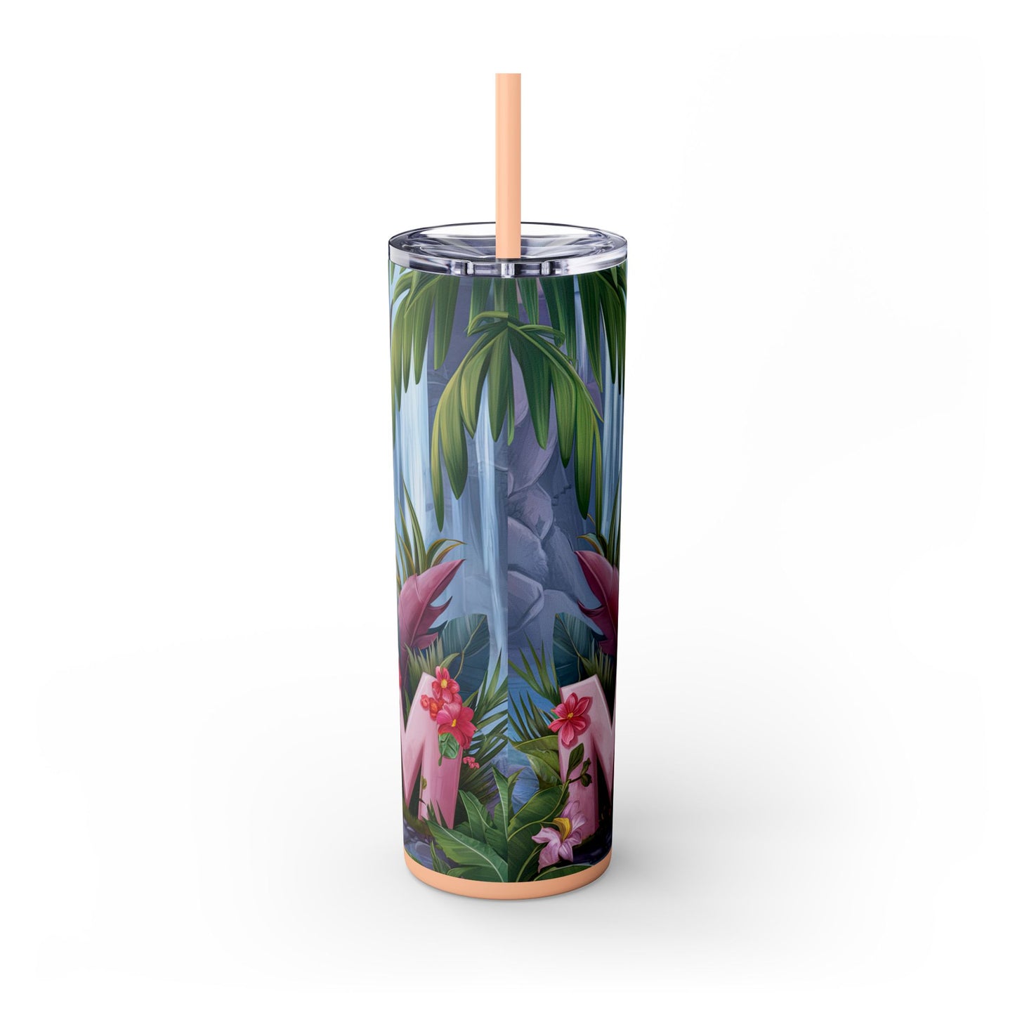 Cute Highland Cow Skinny Tumbler with Straw - 20oz