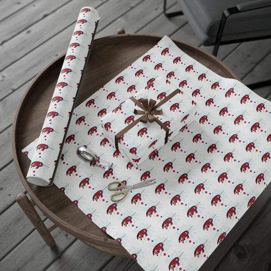 White back Spiderman Bluey Wrapping Papers